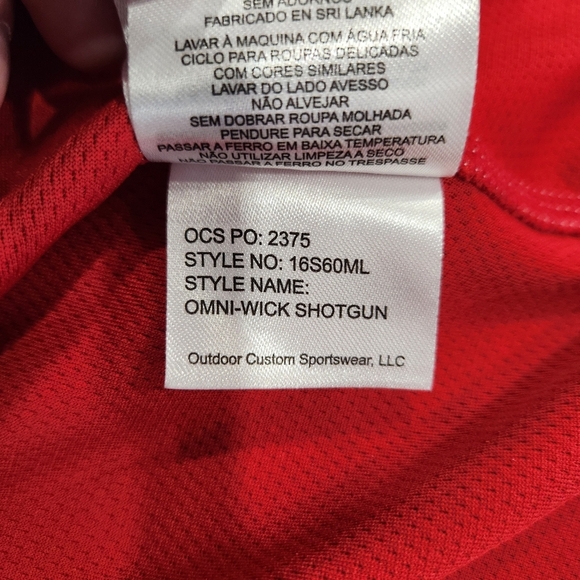 Columbia Golf Omni-Wick Shotgun Pullover Jacket 1/4 Zip Red Mens Medium - Picture 8 of 12